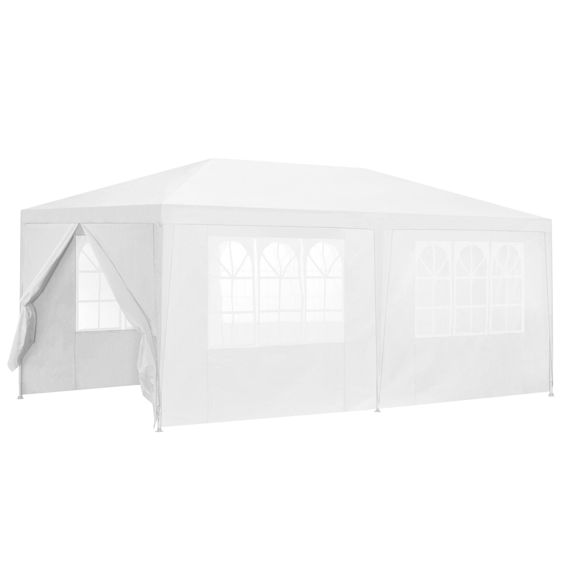 PARTYZELT Wedau - Weiß, Kunststoff/Metall (600/255/300cm) - casa.pro