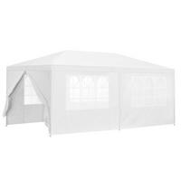 PARTYZELT Wedau - Weiß, Kunststoff/Metall (600/255/300cm) - casa.pro