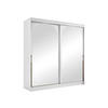 SCHIEBETÜRENSCHRANK Modin 200 - Goldfarben/Weiß, Holzwerkstoff/Kunststoff (200/216/65cm) - MIRJAN24