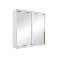 SCHIEBETÜRENSCHRANK Modin 200 - Goldfarben/Weiß, Holzwerkstoff/Kunststoff (200/216/65cm) - MIRJAN24