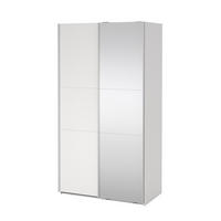 SCHIEBETÜRENSCHRANK, Como, Weiß, Holzwerkstoff, 119 x 67 x 221 cm - Weiß, Holzwerkstoff (119/221/67cm) - ebuy24