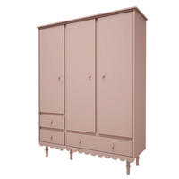 SKRIŇA 3 dvere Babushka Rose - pink, kompozitné drevo (154/203/50cm) - Petits-meubles