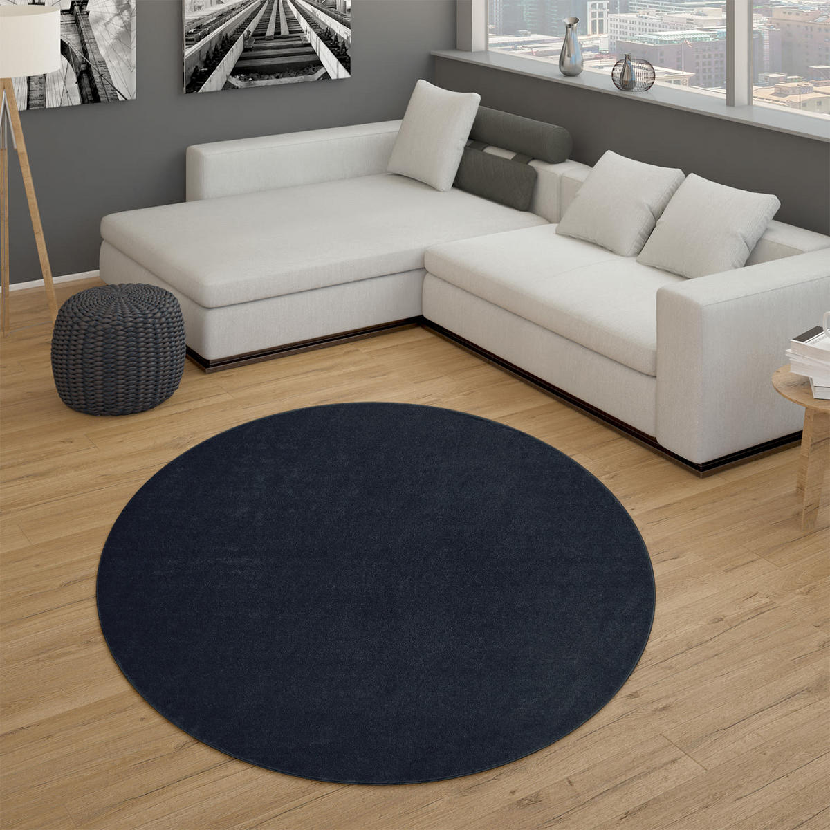 KURZFLORTEPPICH 200/200 cm Porto 890 - Blau, Kunststoff (200/200cm) - Paco Home
