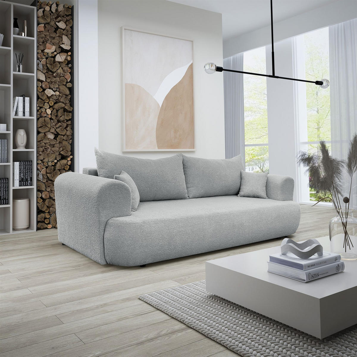 SCHLAFSOFA Anike Stoff Now Or Never - Grau, Holzwerkstoff/Textil (240/78/110cm) - Fun Möbel