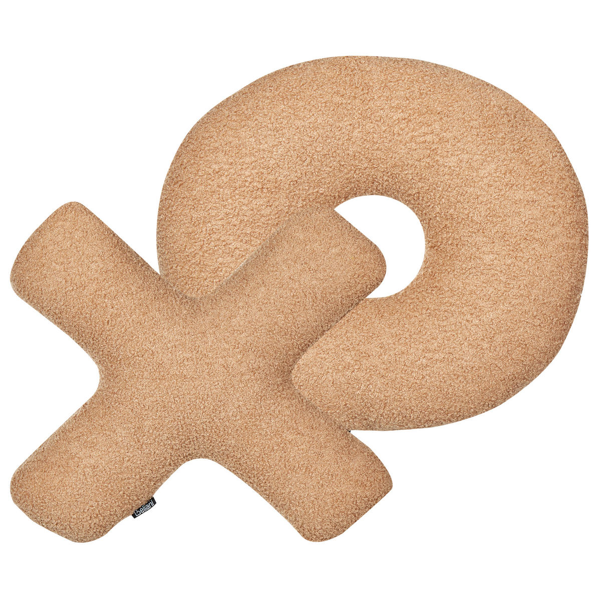 DEKOKISSEN 2er-Set Hellbraun 51/51 cm Hesperis - Hellbraun, Textil (51/51cm) - Beliani