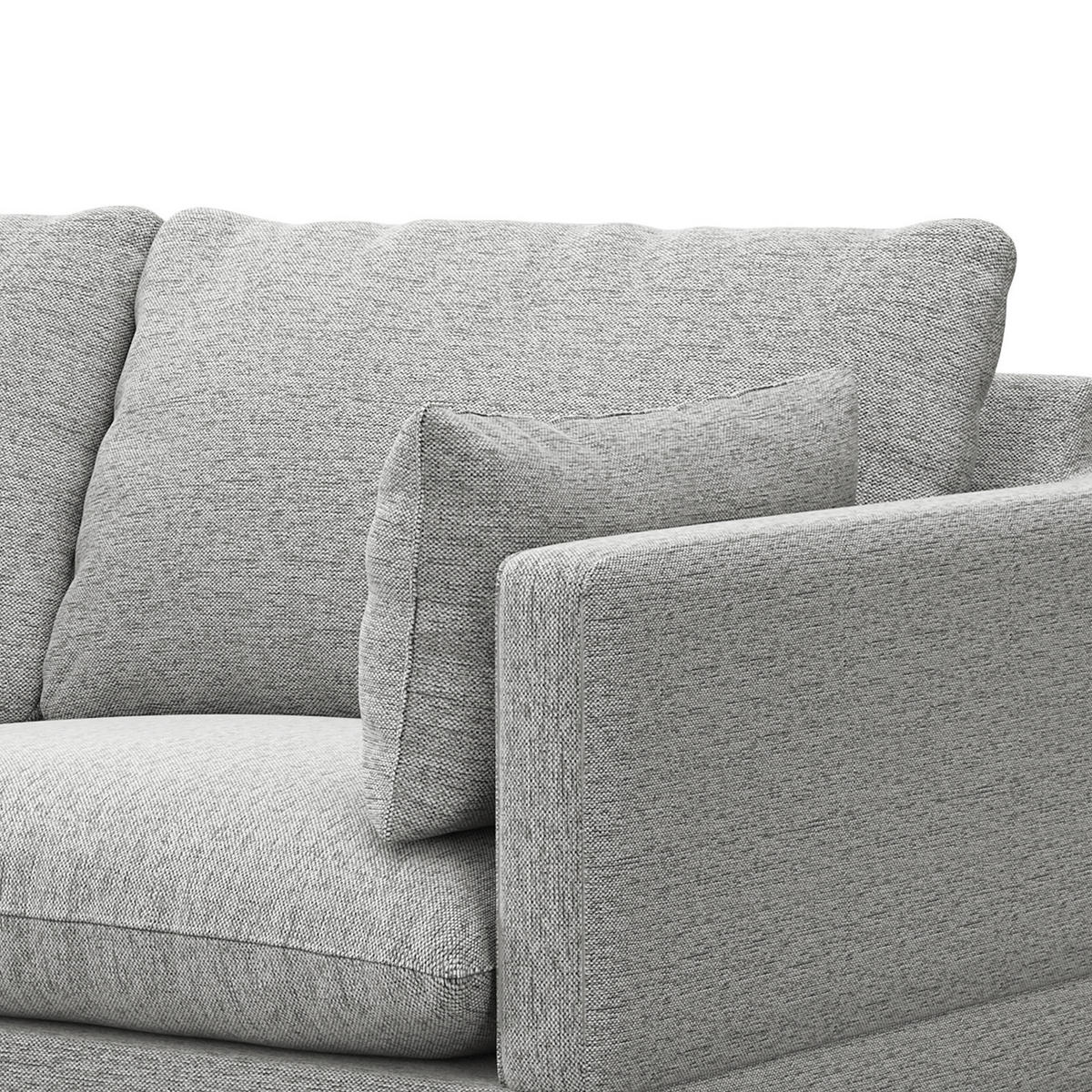 2-SITZER SOFA - Webstoff - Hellgrau, Textil (162/83/85cm) - home24