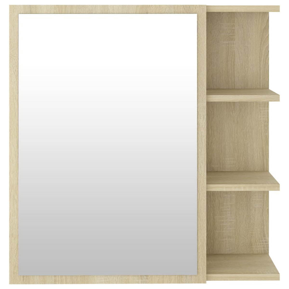 BAD-SPIEGELSCHRANK Sonoma-Eiche 62,5/20,5/64 Cm Holzwerkstoff - Braun, Holz (62.5/20.5/62.5cm) - vidaXL
