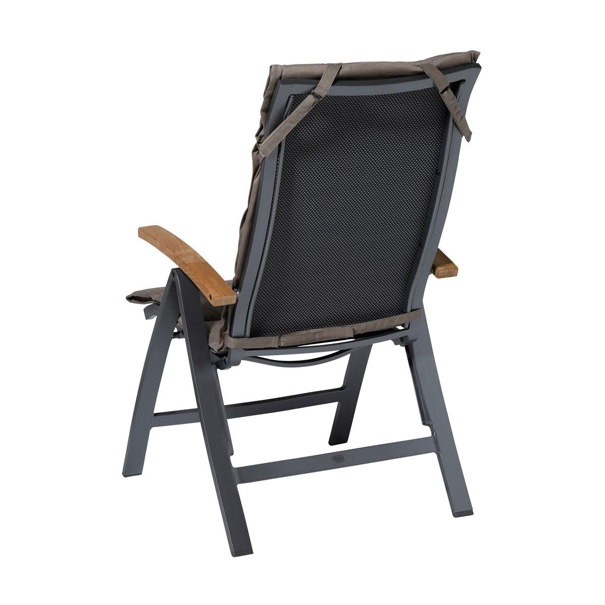 GARTENSTUHLKISSEN Rippe 125/50 cm 4er-Set - Braun, Textil (50/3/125cm) - Madison