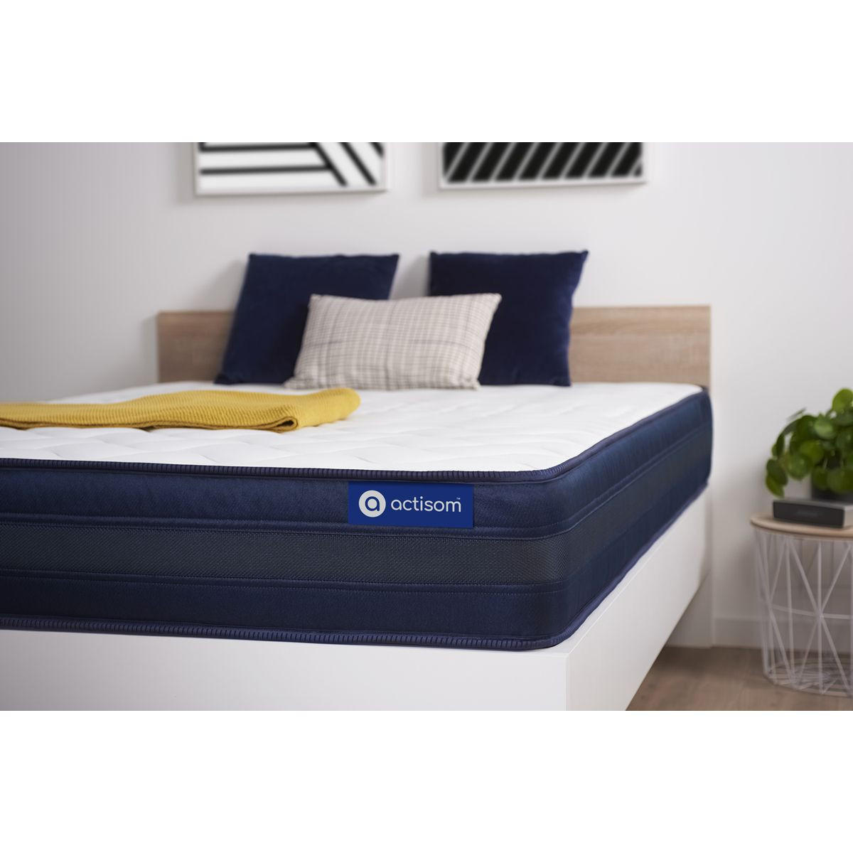 MATRATZE Actilatex tech Latex und Memory-Schaum 90 x 200 cm h4 - Weiß, Textil (90/200cm) - ACTISOM
