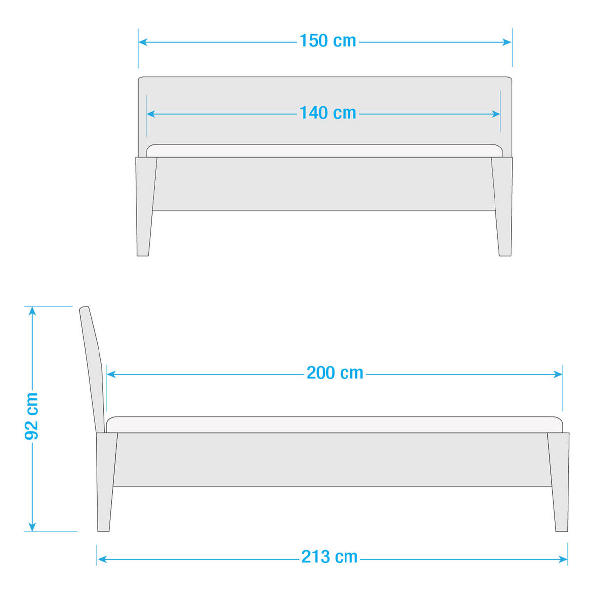 BETT - Massivholz - Kernbuche, Holz (140/200cm) - home24