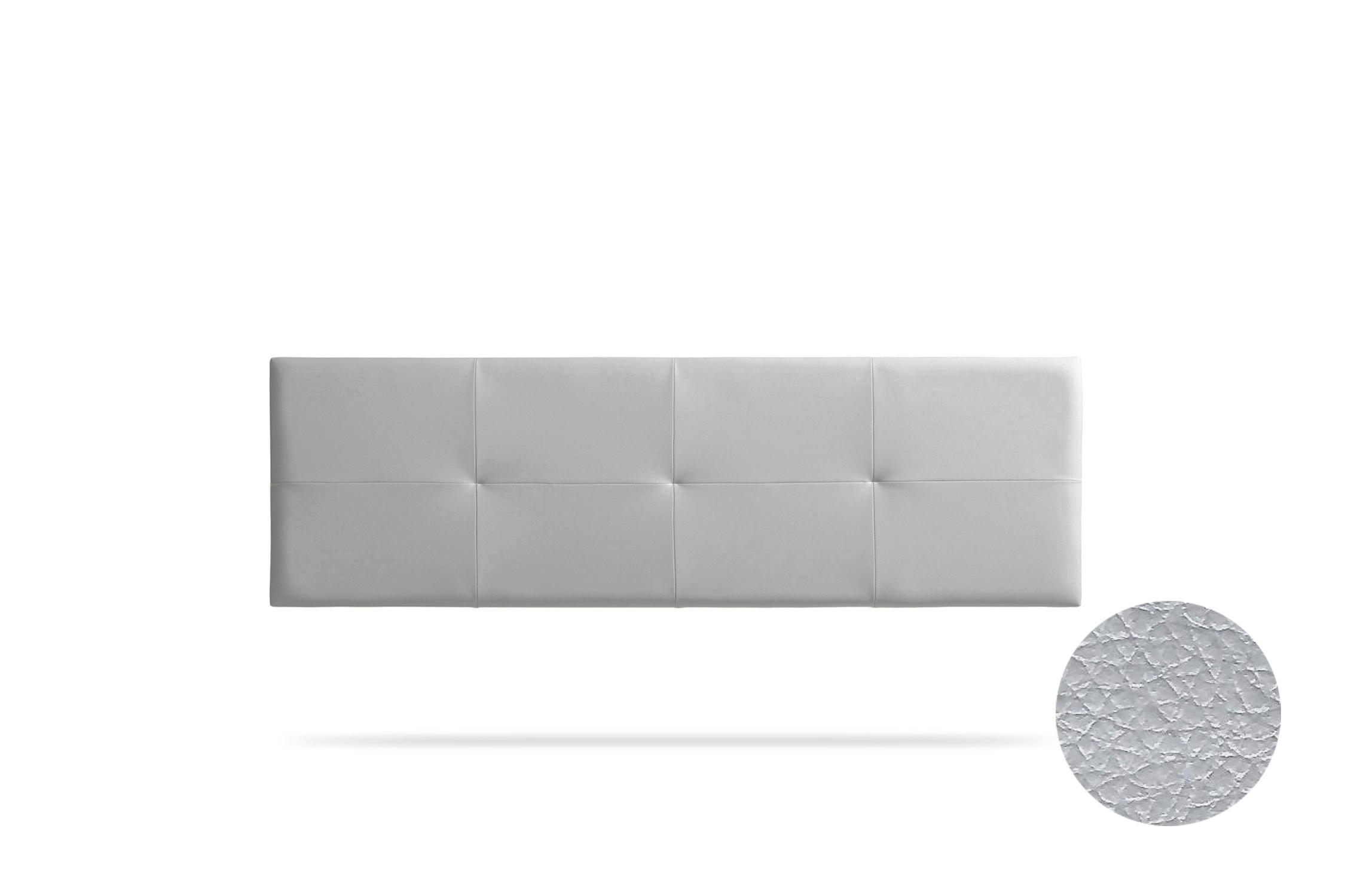 KOPFTEIL gepolstert ALTEA Kunstleder 115x50x5 cm - Silber - Moonia - Silberfarben, Holz (115/5/50cm)