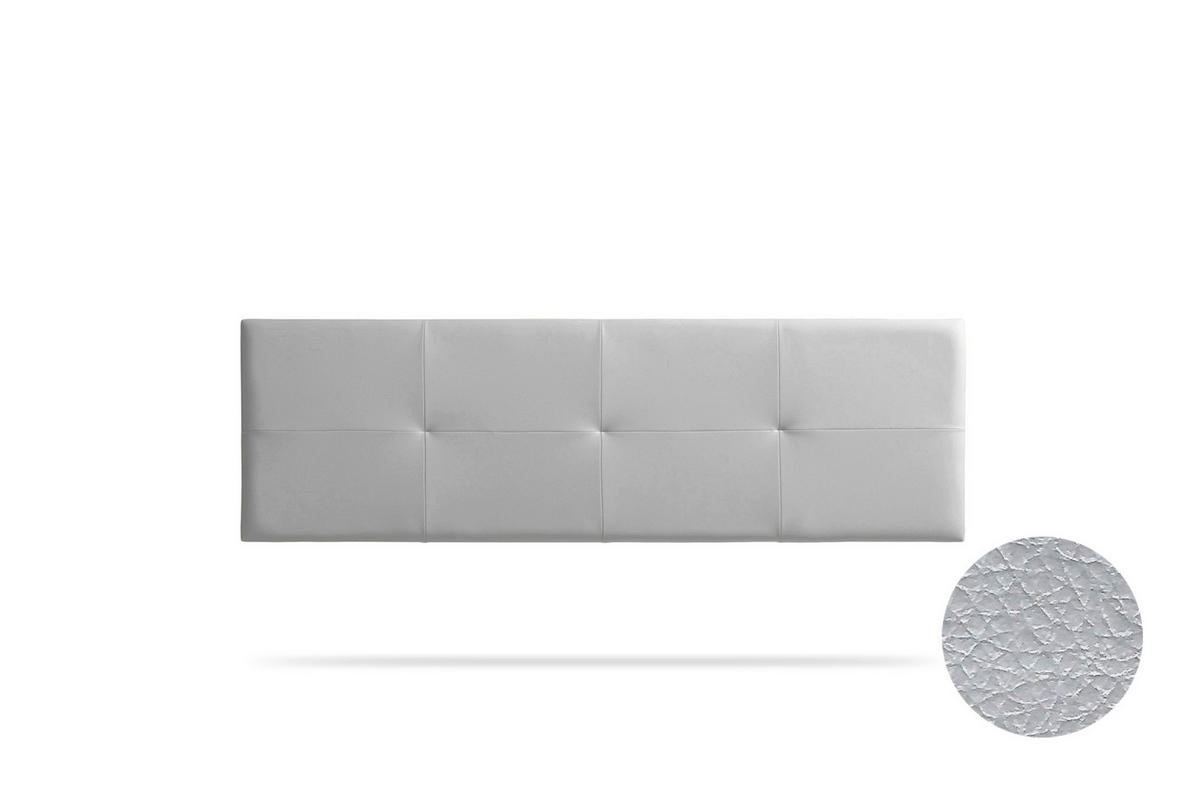 KOPFTEIL gepolstert ALTEA Kunstleder 115x50x5 cm - Silber - Moonia - Silberfarben, Holz (115/5/50cm)