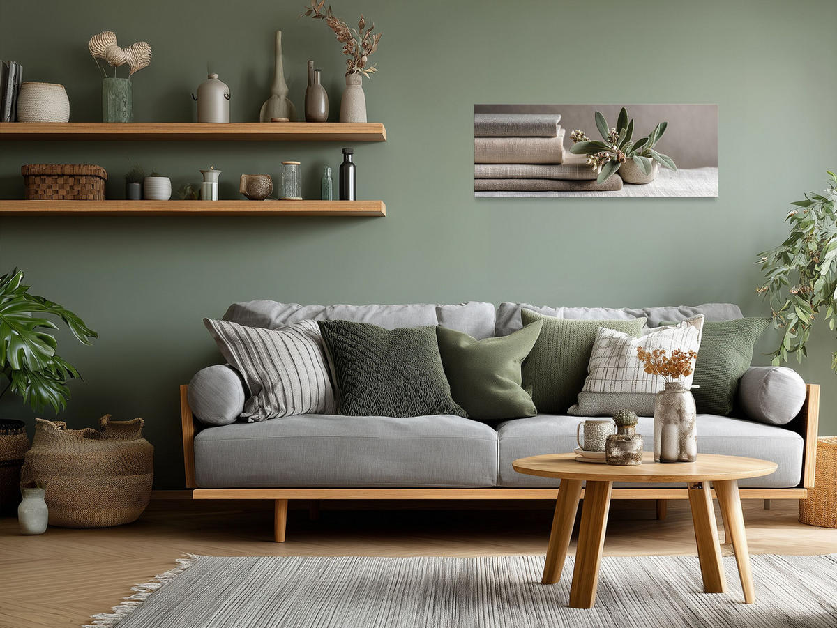 GLASBILD 80x30 cm Stillleben Landhaus beige - Beige, Glas (80/30cm) - artissimo