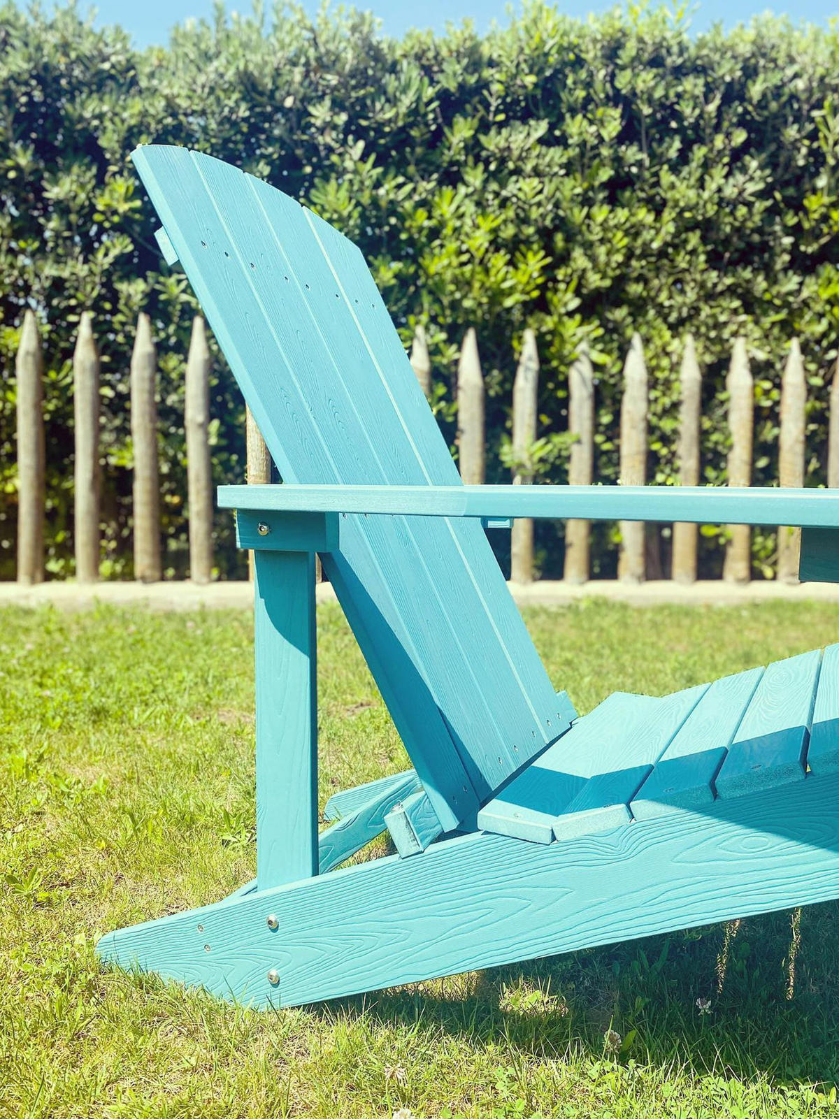 GARTENSTUHL Kunstholz türkis Adirondack - Türkis, Kunststoff (75/88/88cm) - Beliani