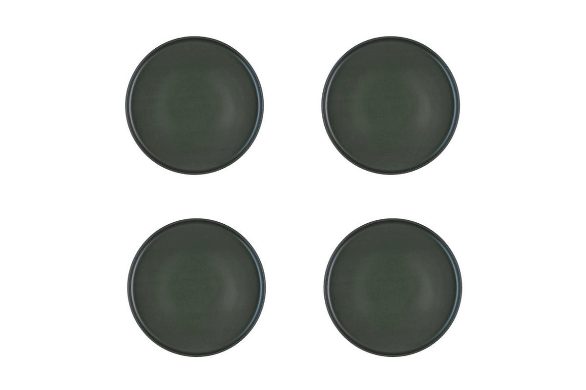 TELLER Scandi Ø21,5cm - 4er-Set - Olive - Grün, Keramik (21.5cm) - Björn