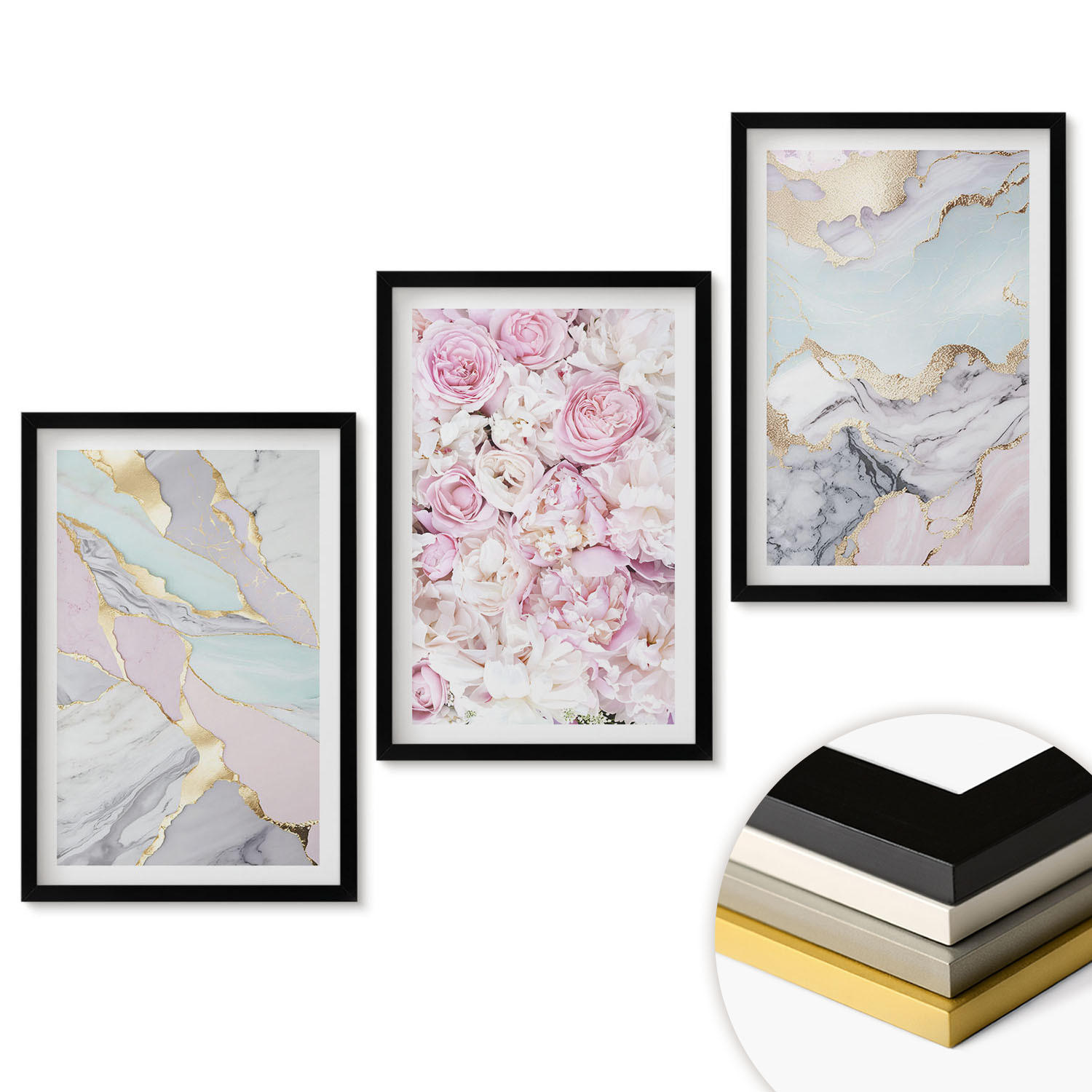 ArtPrintCave Wandbilder Schwarz 40x60 cm