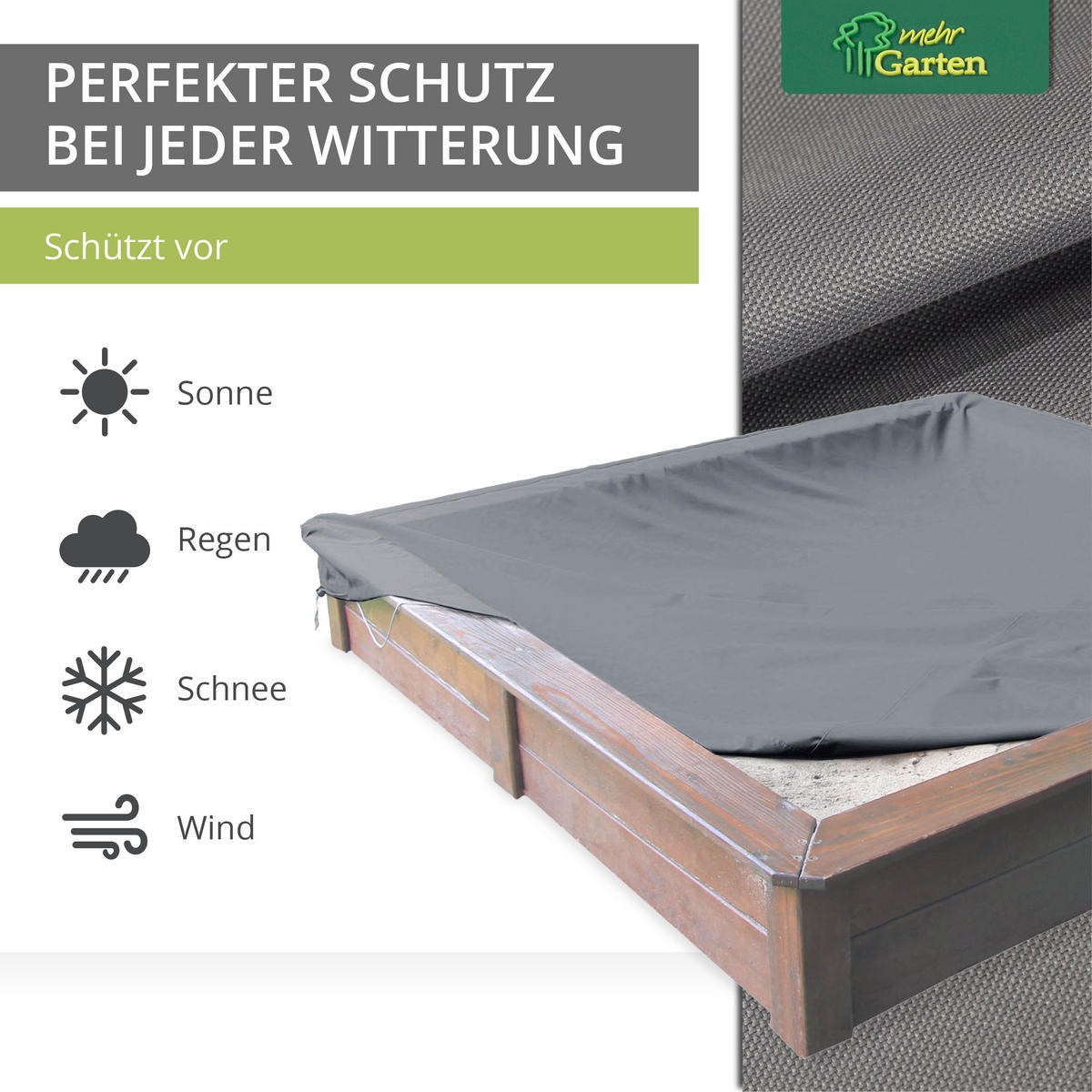 ABDECKUNG Sandkasten SHP-20175 - Grau, Kunststoff (122/20/122cm) - mehr Garten