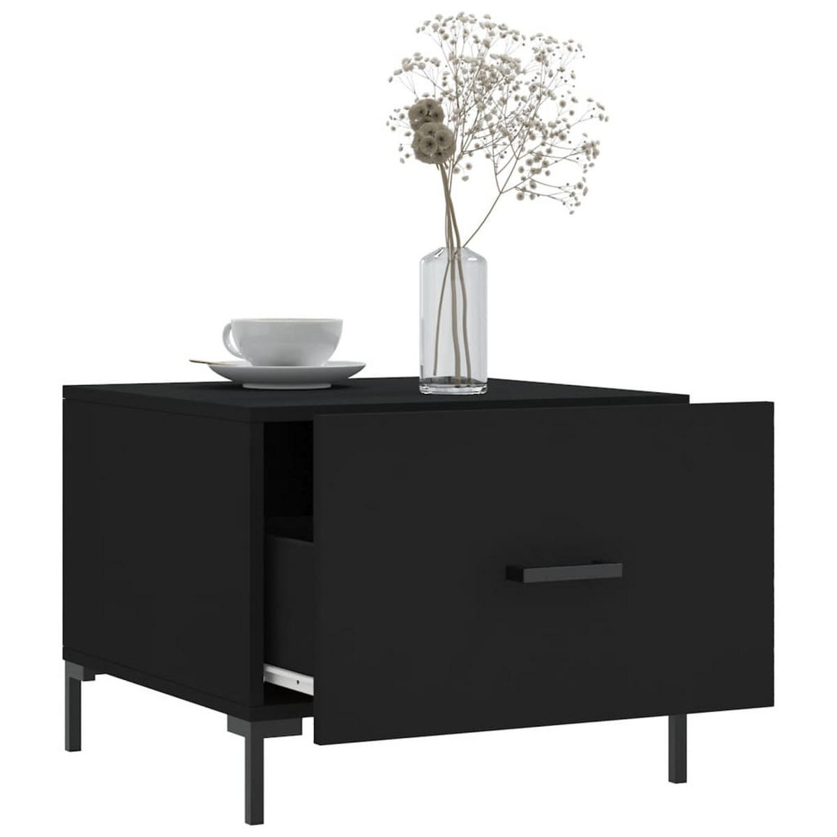COUCHTISCH Schwarz 50x50x40 cm Holzwerkstoff - Schwarz, Holzwerkstoff (50/50/40cm) - furnicato