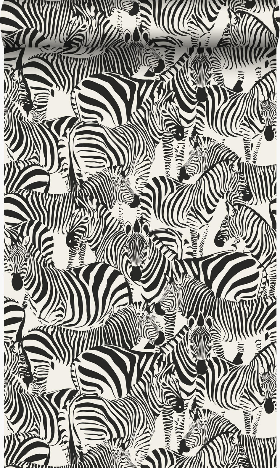 TAPETE Zebras 53 cm x 10.05 m - Weiß, Papier (53/1000cm) - Origin Wallcoverings