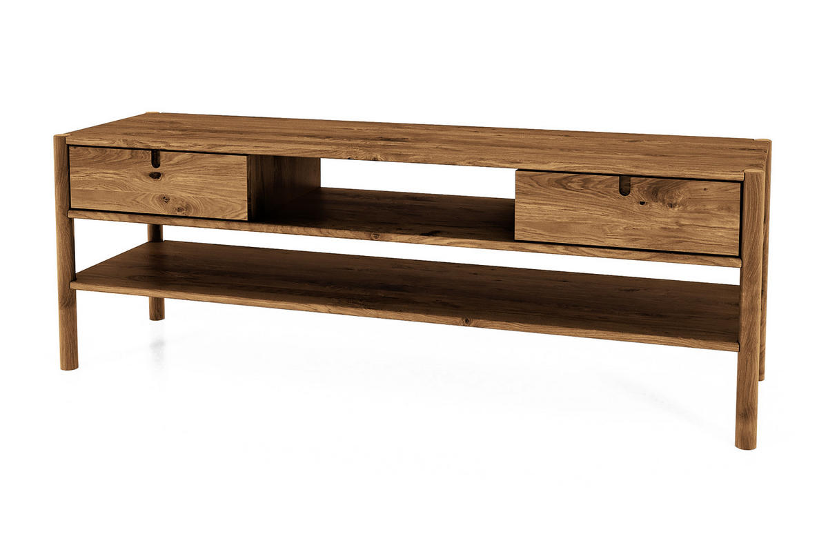 TV-SCHRANK INA Wildeiche - Alteiche, Holz (160/59/46cm) - byoak