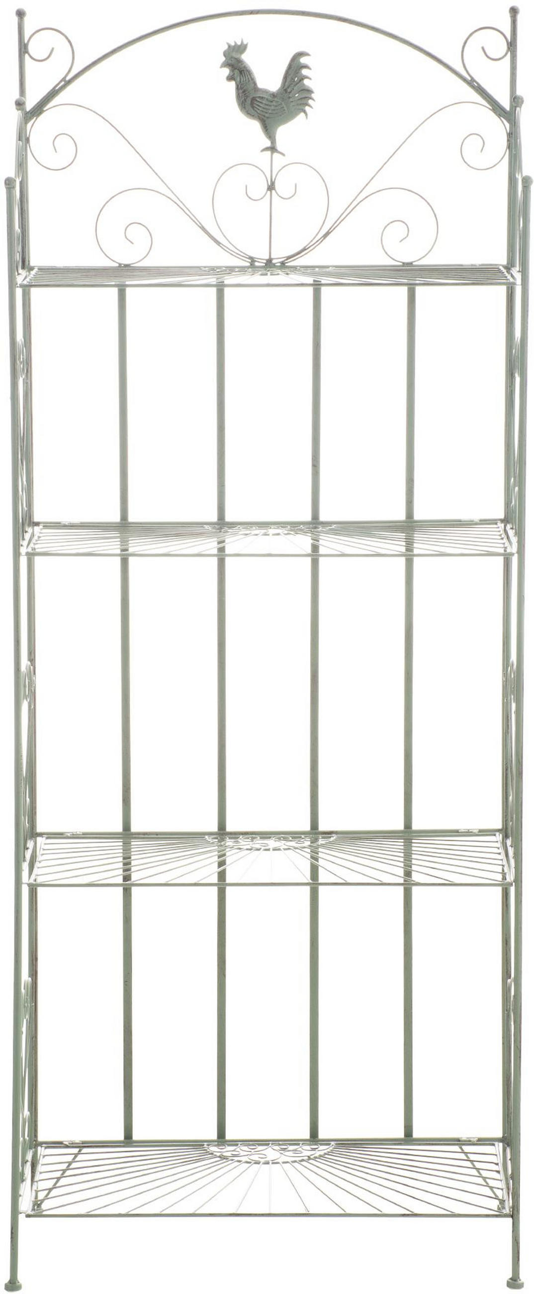 STANDREGAL Metall Antik-Grün - Grün, Metall (61.5/153/33cm) - CLP