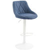 BARHOCKER Stoff Blau - Blau/Weiß, Textil/Metall (46/83/49cm) - CLP
