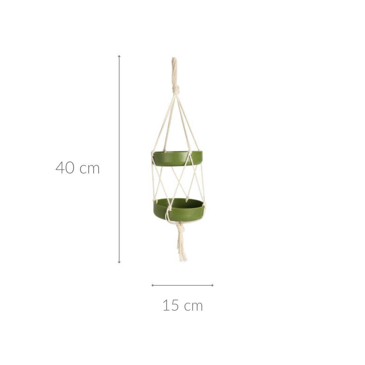 VOGELFUTTERSPENDER Ø 15 cm - Grün, Naturmaterialien (15/40/15cm)