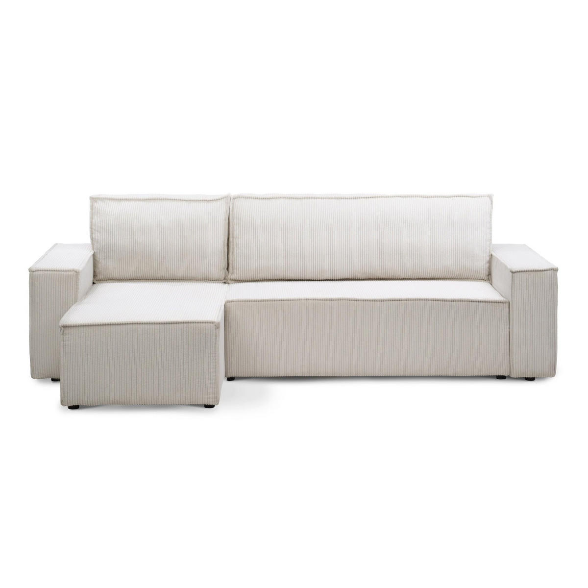 ECKSOFA Agi Braun 60 cm - Braun, Textil (244/83/142cm) - Pillovely