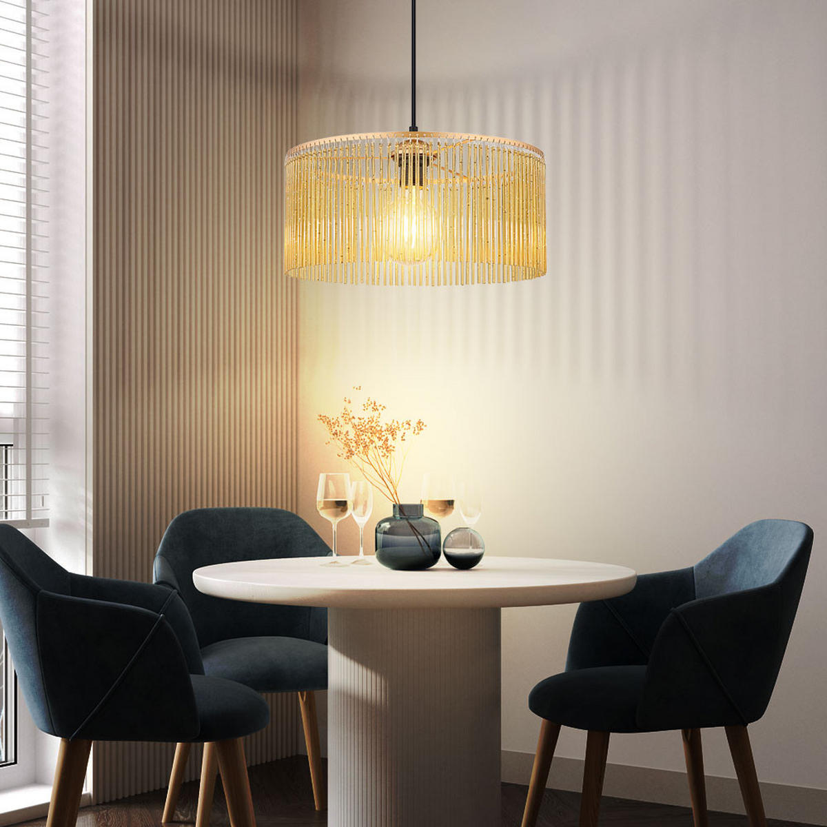 LED HÄNGELEUCHTE Leeds Gold - Goldfarben, Metall (35/35/135cm) - Nowa