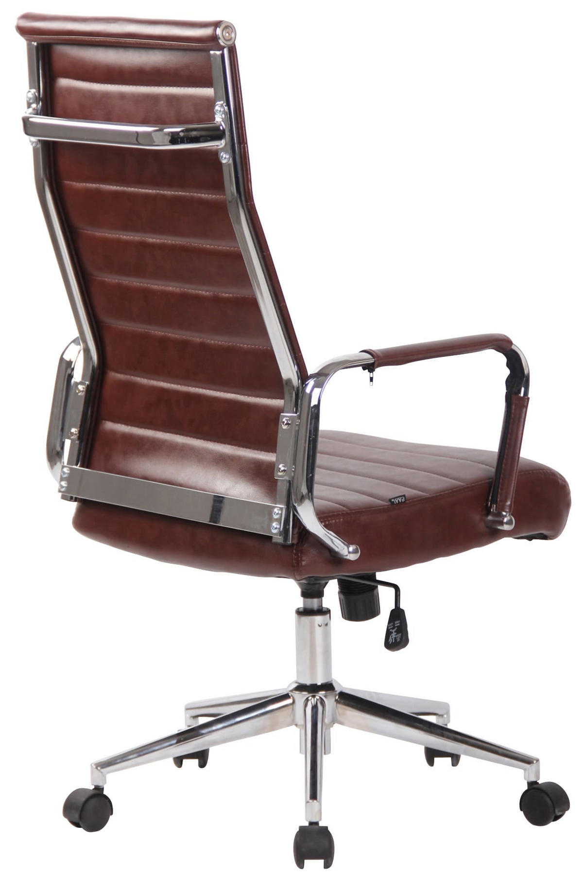 DREHSTUHL Lederlook bordeauxrot - Chromfarben/Bordeaux, Textil/Metall (58/105/66cm) - CLP