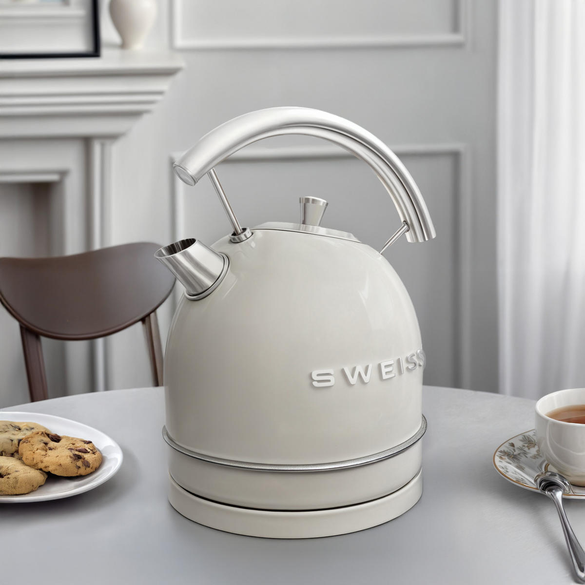 WASSERKOCHER KTL8 Beige, Vintage - Beige, Metall (20/27.5/23.5cm) - SWEISS