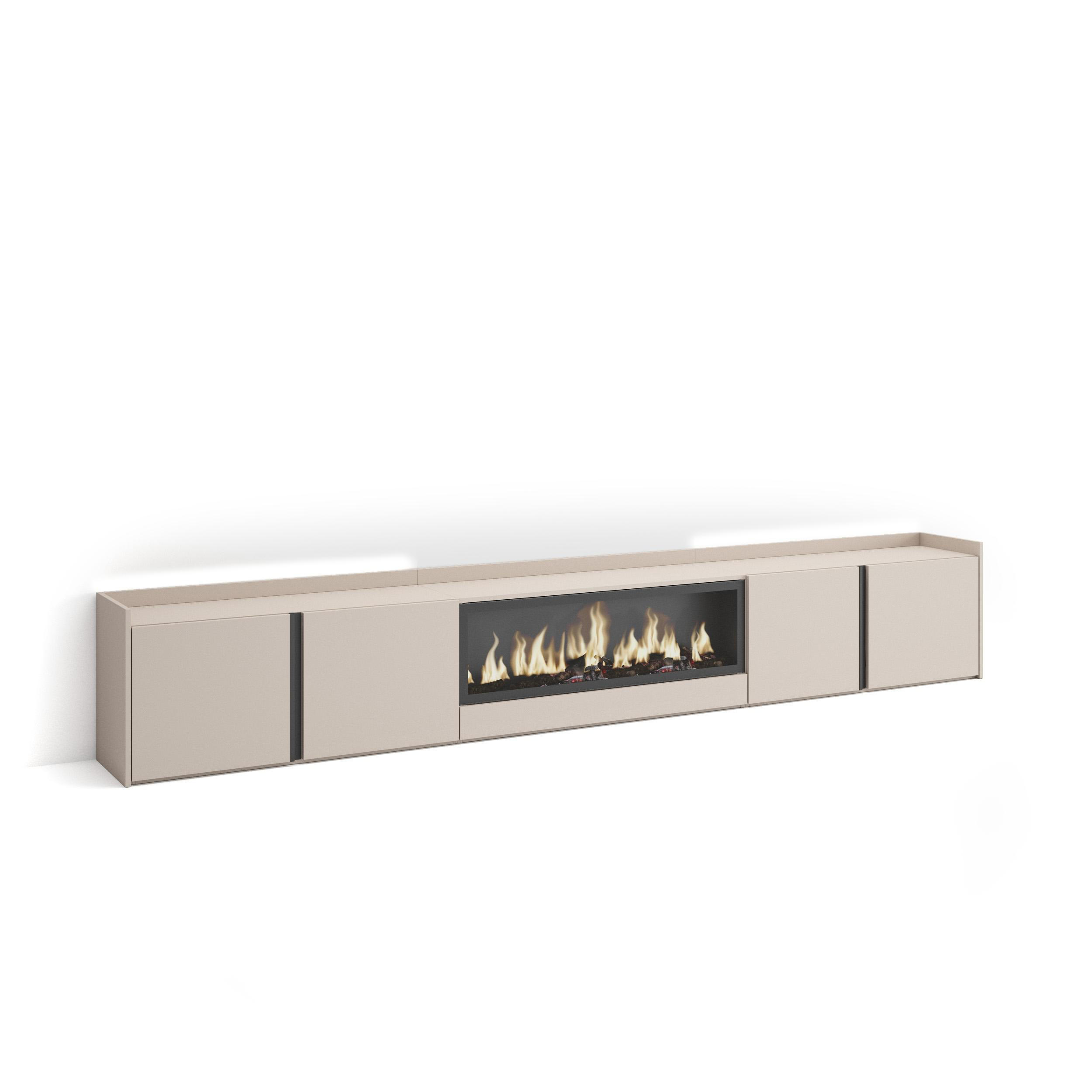 Skraut Home Lowboard, Beige 315x50x35 cm