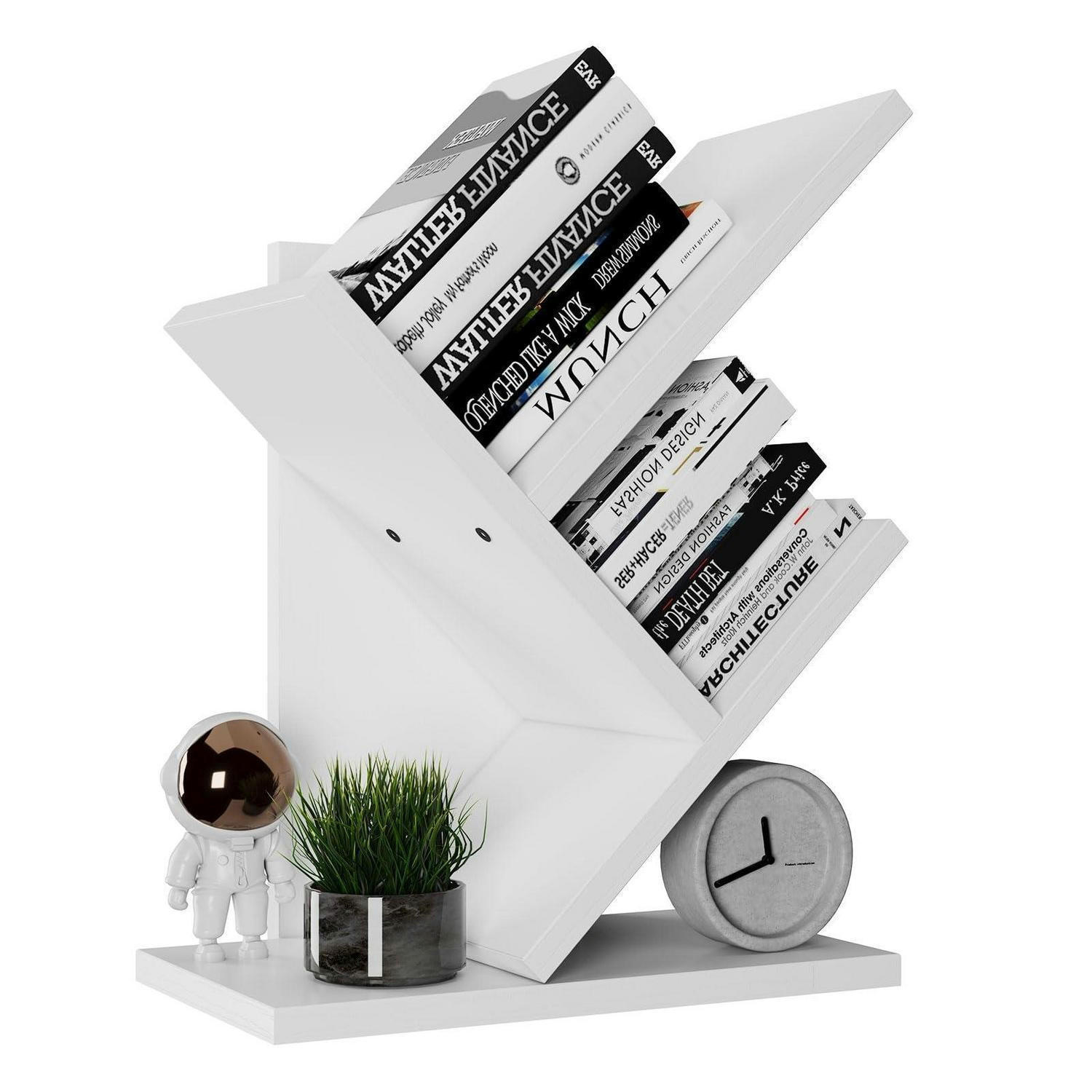 BÜCHERREGAL Baumform Weiß 40.5 cm - Weiß, Holzwerkstoff (17/40.5/30cm)