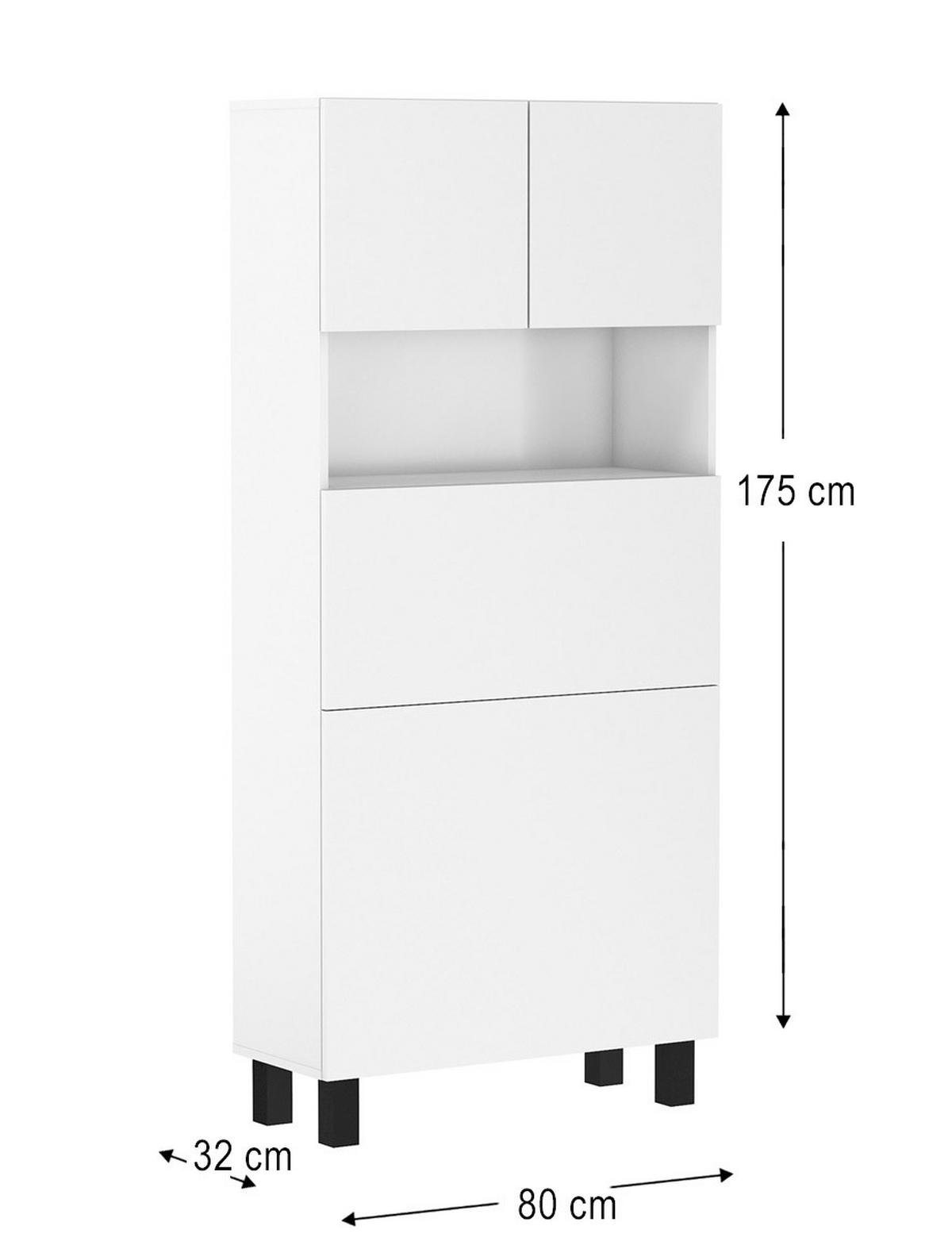 SCHREIBTISCH Weiß 80/175/92 - Weiß, Holzwerkstoff (92/80/175cm) - RAUMHIRSCH FURNITURE