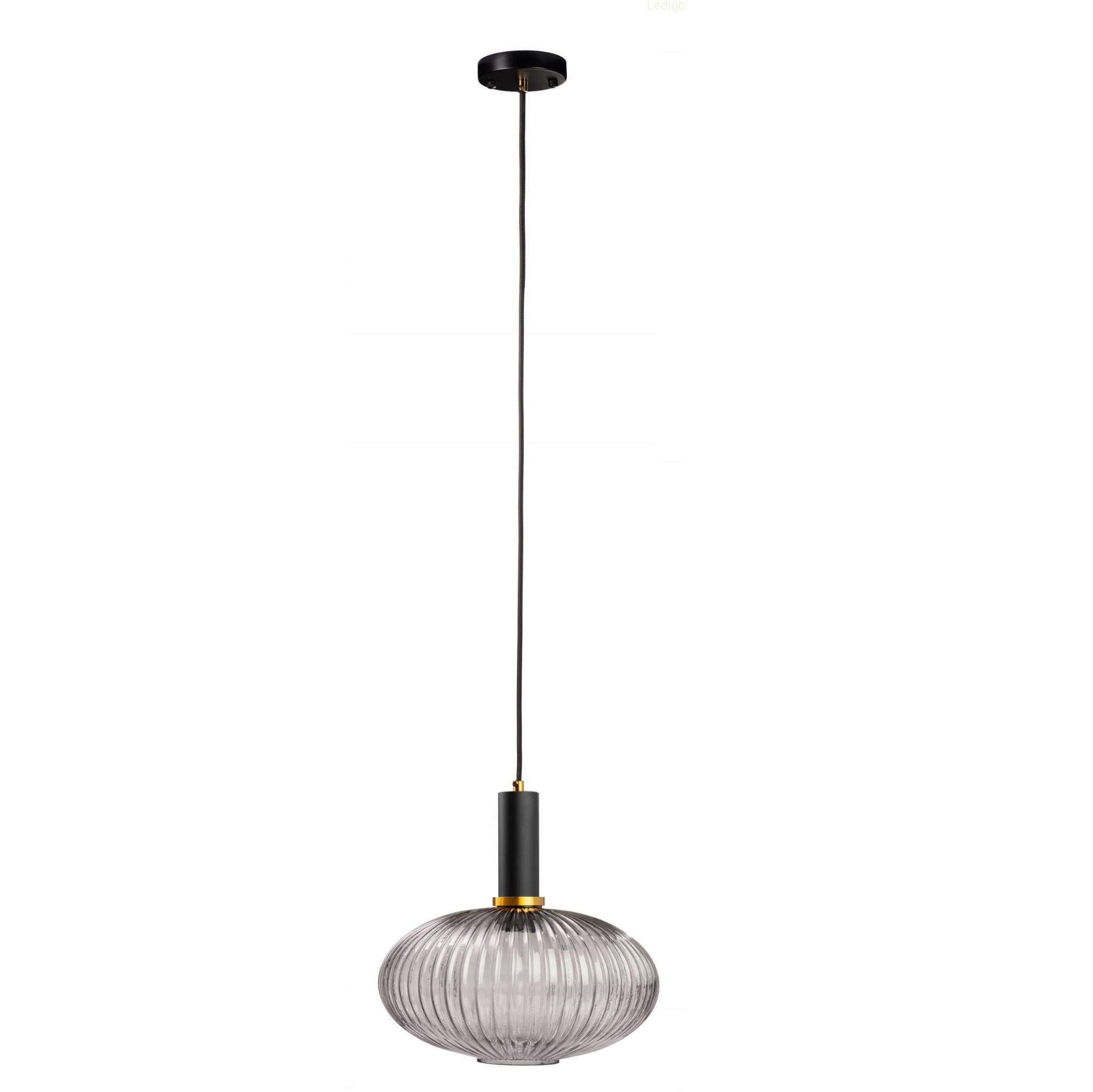 PENDELLEUCHTE Paris - Anthrazit/Goldfarben, Glas/Metall (30/30/117cm) - kiki design