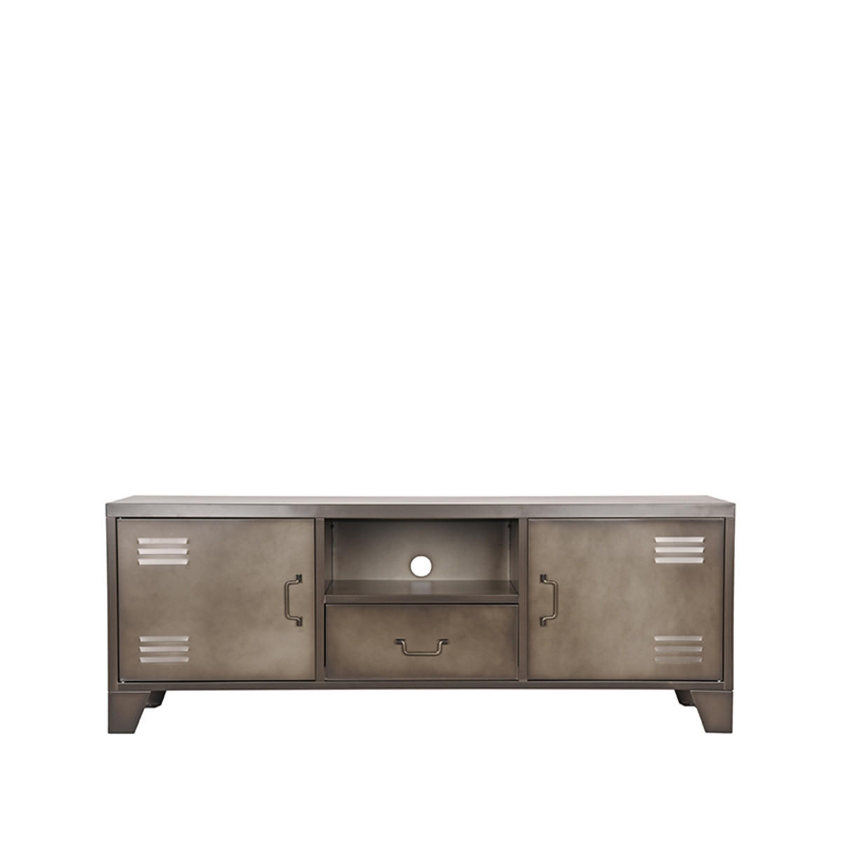 TV-MÖBEL Zaun Grau 40/150/55 cm - Grau, Metall (150/55/40cm) - LABEL51
