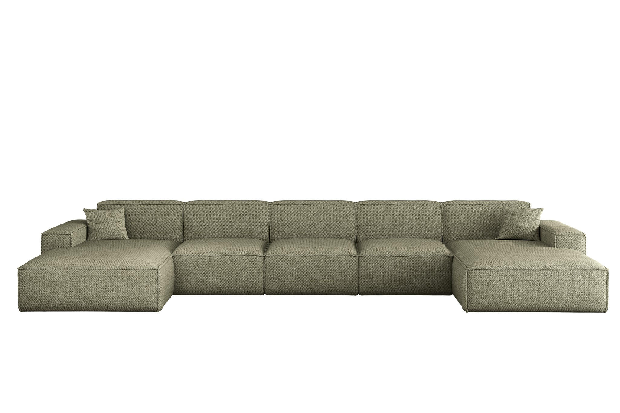 WOHNLANDSCHAFT Celes Premium Xl Artico - Grün, Holzwerkstoff/Textil (462/73/165cm) - Fun Möbel