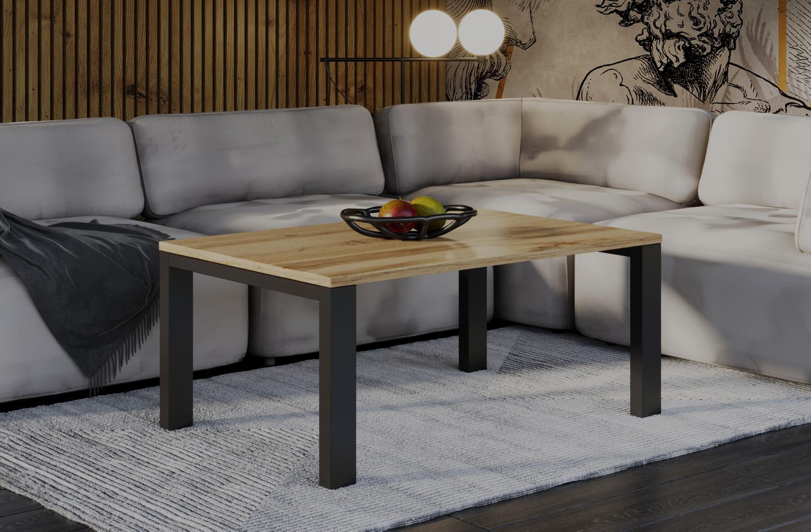 COUCHTISCH Garold - Eiche Wotan, Holzwerkstoff (120/80/55cm) - Endo-Moebel