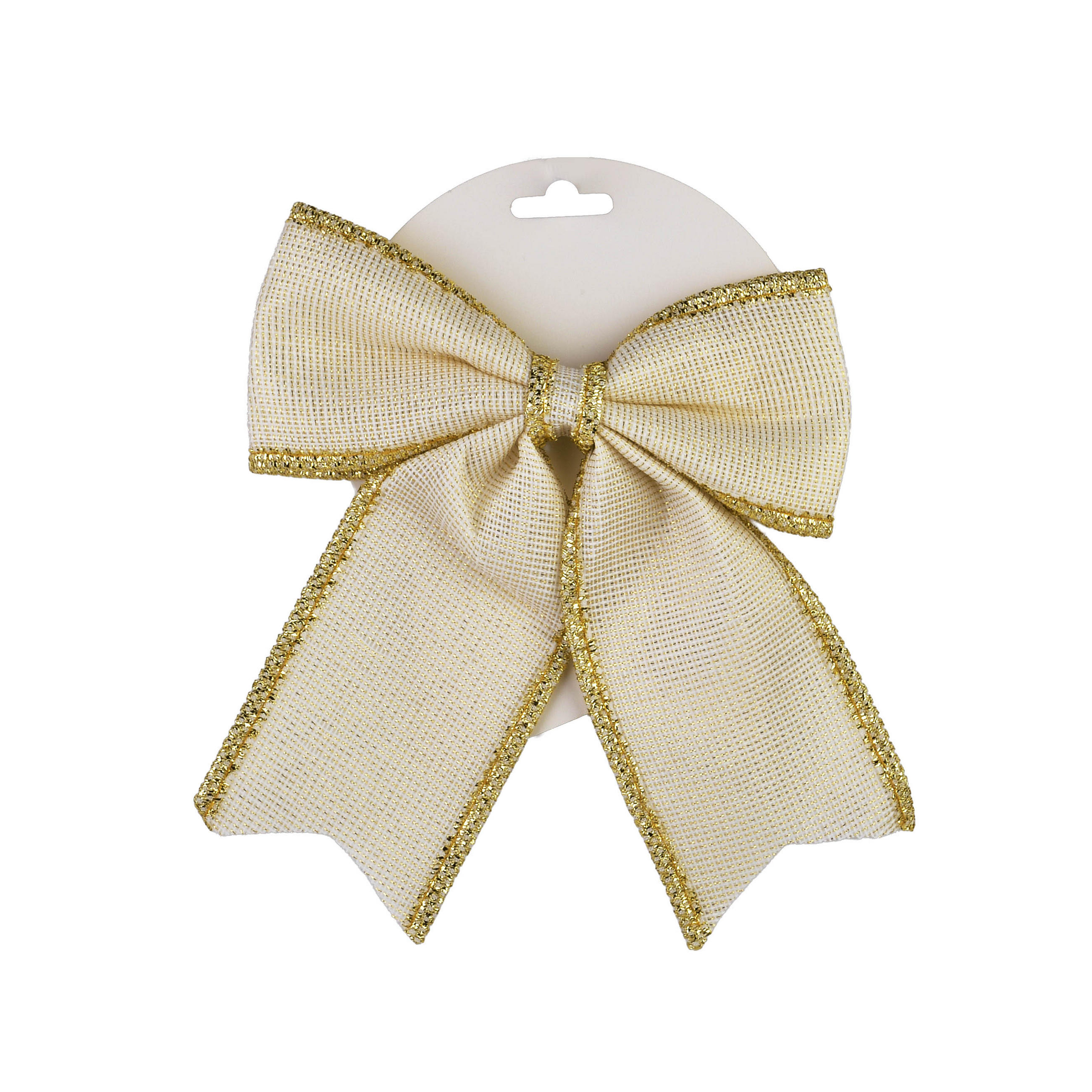 SCHLEIFE Santa Lila Beige 18x18x20 cm Kunststoff - Beige, Kunststoff (18/20/18cm) - Mondex