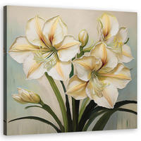 WANDBILD blumen lilien weiß - Weiß, Textil (50/50cm) - Feeby