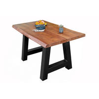 ESSTISCH CALI - Schwarz/Braun, Holz/Metall (80/140/77cm) - SAM