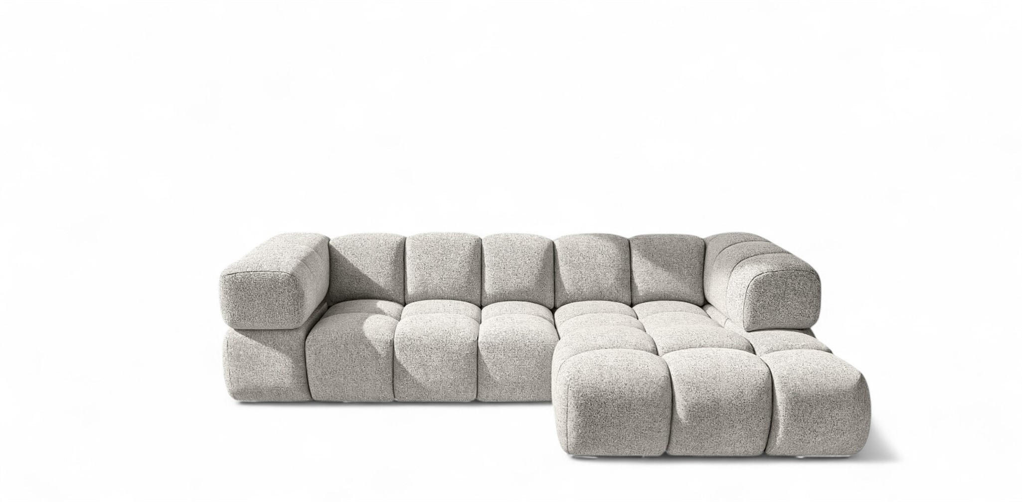ECKSOFA Blanche In Puente - Hellgrau, Holzwerkstoff/Textil (150/280cm) - Fun Möbel