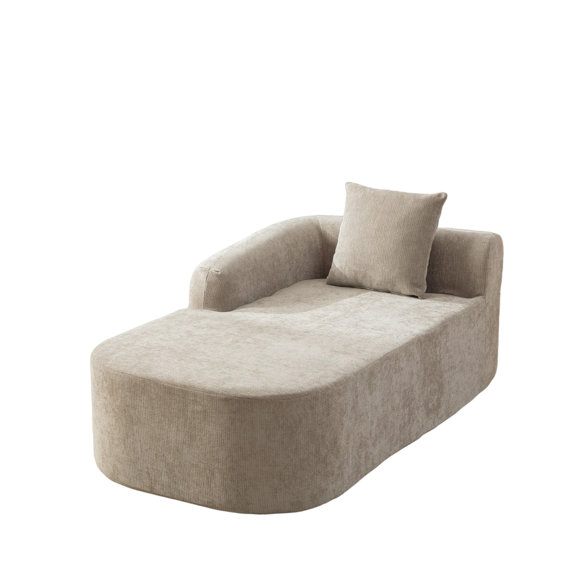 RÉCAMIERE DE-35127 linke mit Chenille-Bezug Grau - Grau, Textil (99/80.5/172cm) - ComfortXL