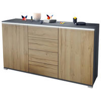 SIDEBOARD Faro Eiche Natur - Eichefarben, Holzwerkstoff (138.5/75.5/35cm) - Vladon