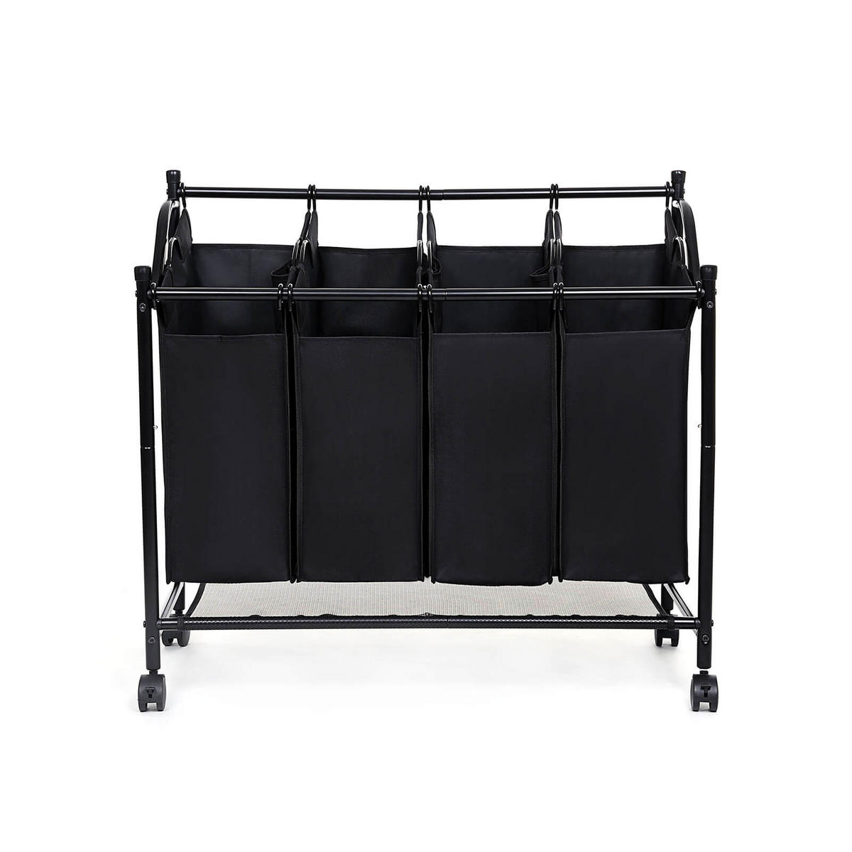 WÄSCHEKORB - Schwarz, Kunststoff (38.5/81/87.5cm) - Hansiro