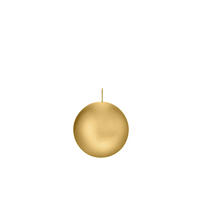 KUGELKERZEN Gold Ø 60 mm, 16 Stück - Goldfarben, Paraffin (6/6/6cm) - Wiedemann Kerzen