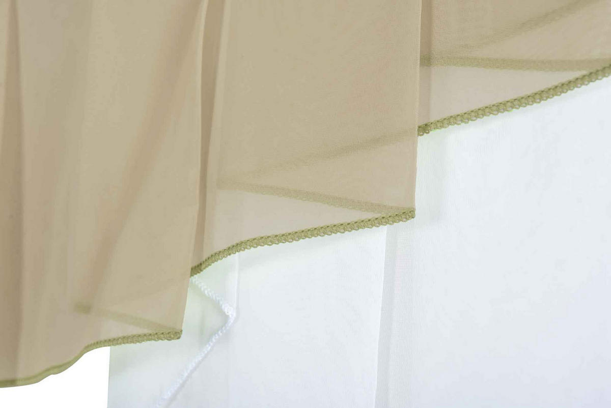 SCHEIBENGARDINE MEIßEN 100x100 cm Sand - Sandfarben, Textil (100/100cm) - Gardinenbox