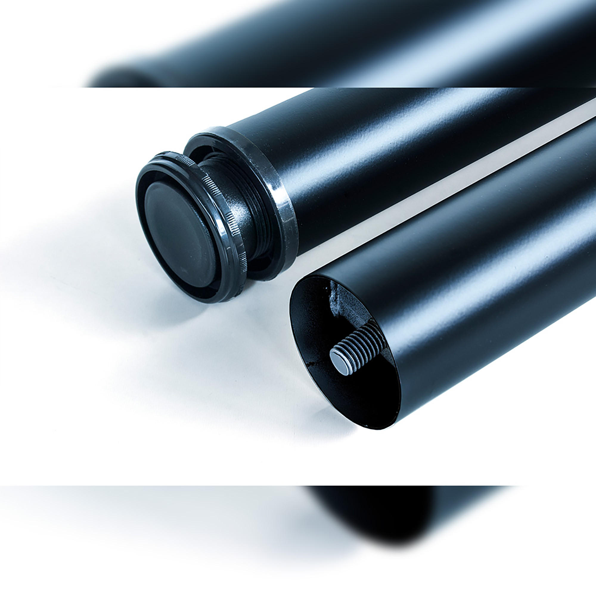 TISCHBEIN, Durchmesser 60mm, H 870mm, Stahl, Schwarz lackiert - Schwarz, Metall (6/89/6cm) - EMUCA
