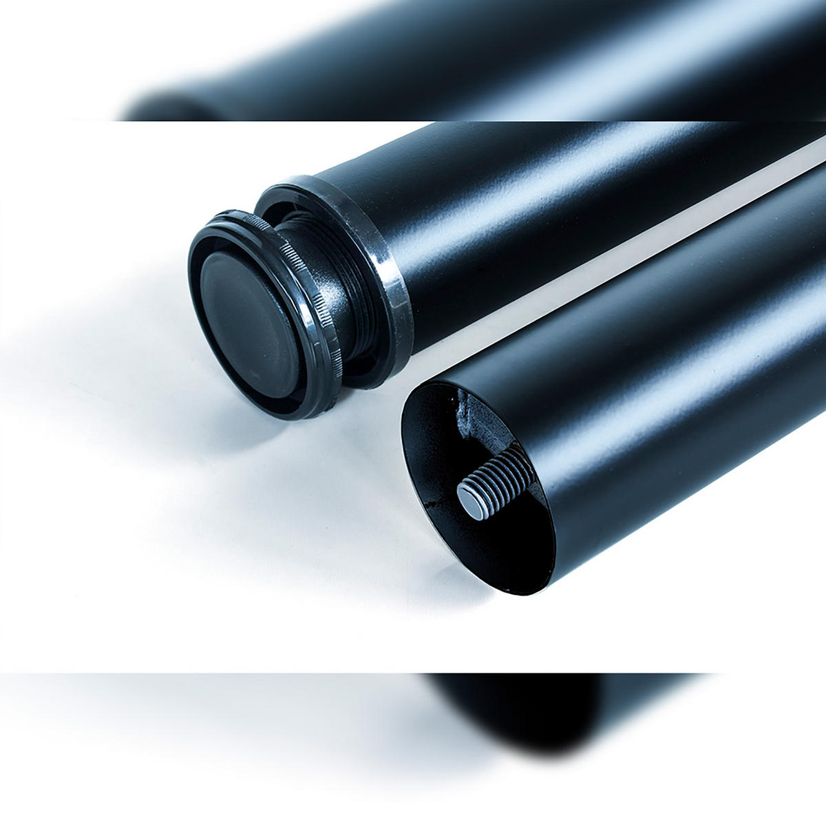 TISCHBEIN, Durchmesser 60mm, H 870mm, Stahl, Schwarz lackiert - Schwarz, Metall (14/9/90cm) - EMUCA