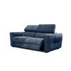 SOFA CALVERA 3-Sitzer mit 1 Relaxfunktion, dunkelblau - Dunkelblau, Holzwerkstoff/Textil (204/79/106cm) - Courtois Laville